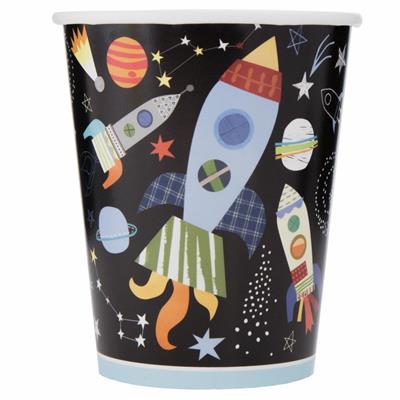 OUTER SPACE 9OZ PAPER CUPS, 8CT PZ.  MC. 72