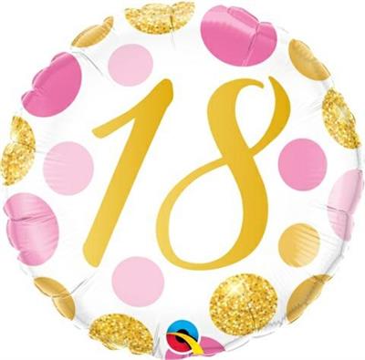 18 PINK & GOLD DOTS 18 ANNI                  5PZ MC100