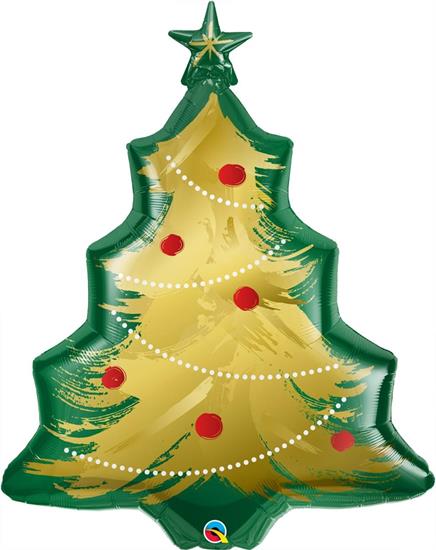 S/SHAPE CHRISTMAS TREE BRUSHED GOLD 40       5PZ MC50