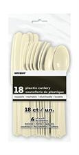 IVORY SOLID ASSORTED PLASTIC CUTLERY, 18CT PZ. 12 MC.72