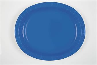 ROYAL BLUE SOLID OVAL PLATES, 8CT PZ. 12 MC. 12-en