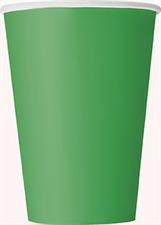 EMERALD GREEN SOLID 12OZ PAPER CUPS, 10CT PZ.  MC. 12