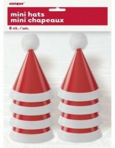 MINI POM POM PARTY HATS, 8CT  PZ. 12 MC. 144