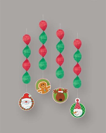 CHRISTMAS HANGING DECORATIONS   12PZMC144 , 18 4CT