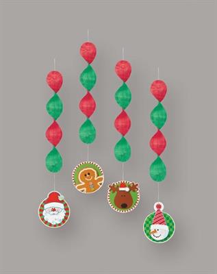 CHRISTMAS HANGING DECORATIONS   12PZMC144 , 18 4CT