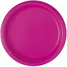 NEON PINK SOLID ROUND 7 DESSERT PLATES, 20CT PZ. 12 MC.12