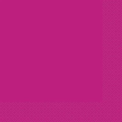 NEON PINK SOLID LUNCHEON NAPKINS, 20CT PZ.  MC. 72