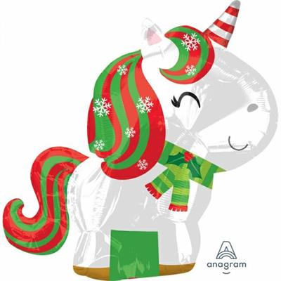 J/SHAPE CHRISTMAS UNICORN           5PZ MC100