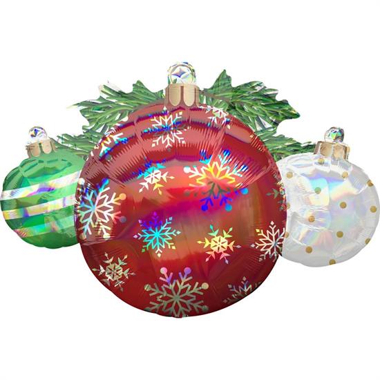 S/SHAPE HOLOGRAPHIC IRIDESCENT ORNAMENT 5PZ MC100