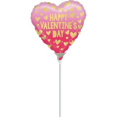 9 HEART HAPPY VALENTINE'S DAY PINK OMBRE     1PZ MC500