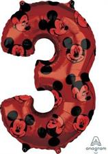 MID SIZE MICKEY MOUSE NUMBER 3   5PZMC40