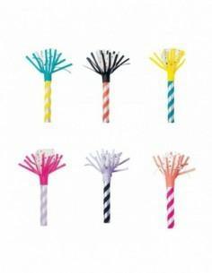 FRINGED PARTY BLOWOUTS, 6CT  PZ. 12 MC. 144