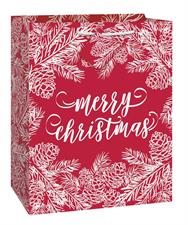 RED & WHITE MERRY CHRISTMAS LARGE GIFT BAG  PZ. 12 MC. 144