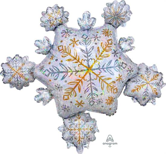 S/SHAPE CLUSTER SHINING SNOWFLAKES  5PZ MC100