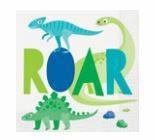 BLUE & GREEN DINOSAUR LUNCHEON NAPKINS, 16CT PZ.  MC. 72