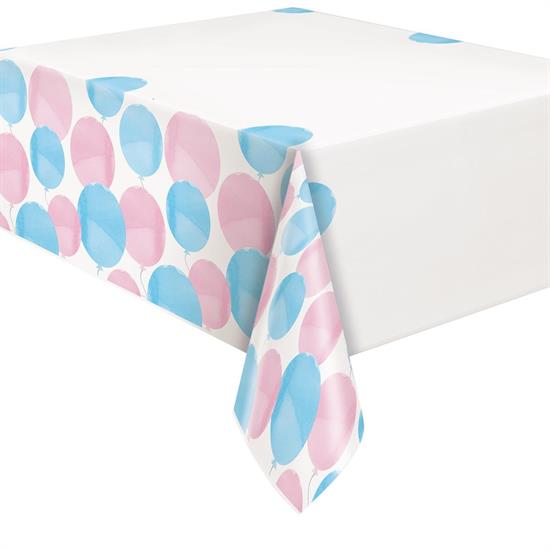 GENDER REVEAL PARTY PLASTIC TABLE COVER, 54X84 PZ.  MC. 72