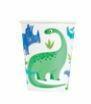 BLUE & GREEN DINOSAUR 9OZ PAPER CUPS, 8CT PZ.  MC. 72