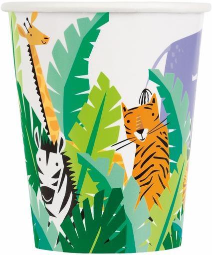 ANIMAL SAFARI 9OZ PAPER CUPS, 8CT PZ.  MC. 72