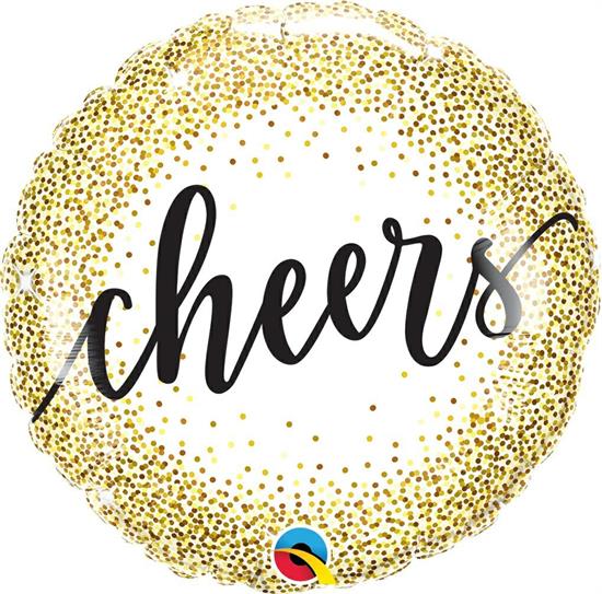 18 CHEERS GOLD GLITTER DOTS                  5PZ MC100