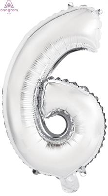 MINISHAPE NUMBER 6 SILVER 16