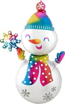 MULTI BALLOON SATIN INFUSED SNOWMAN 5PZ MC100