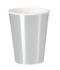 EU SILVER FOIL 12OZ PAPER CUPS, 8CT FOIL BOARD PZ.  MC. 72