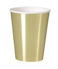 EU GOLD FOIL 12OZ PAPER CUPS, 8CT FOIL BOARD PZ. 12 MC. 72