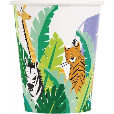 EU ANIMAL SAFARI 9OZ PAPER CUPS 8CT PZ.MC. 72