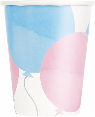 EU GENDER REVEAL PARTY 9OZ PAPER CUPS 8CT PZ.MC. 72