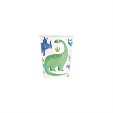 EU BLUE & GREEN DINOSAUR 9OZ PAPER CUPS 8CT PZ.MC. 72