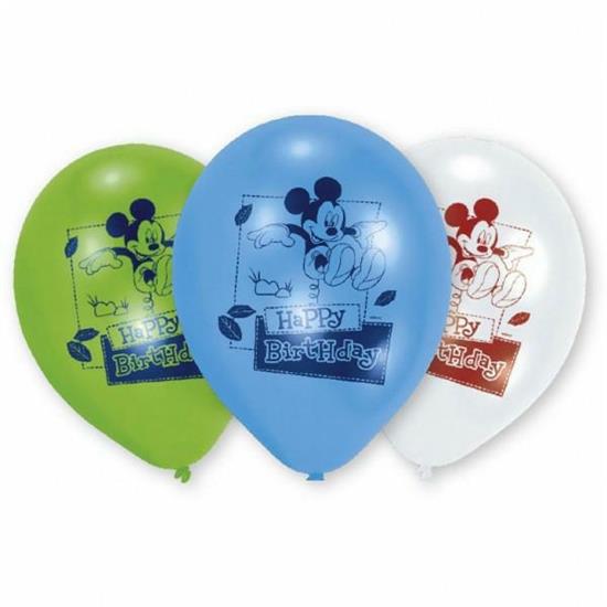 6 BALLOONS MICKEY HAPPY BIRTHD PZ. 10 MC. 450