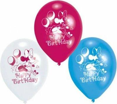 6 BALLOONS MINNIE, HAPPY BIRTH 6   PZ. 10 MC. 450