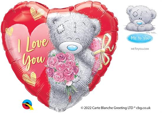 18 HEART TATTY TEDDY I LOVE YOU BOUQUET      5PZ MC100