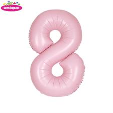 LOV.PINK NUMBER 8 FOILBALLOON 34, PACKAGED PZ. 5 MC. 100