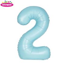 BLUE NUMBER 2 FOILBALLOON 34, PACKAGED PZ. 5 MC. 100