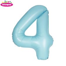 BLUE NUMBER 4 FOILBALLOON 34, PACKAGED PZ. 5 MC. 100