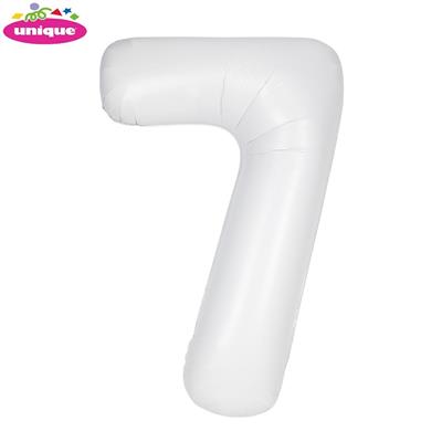 WHITE NUMBER 6 FOILBALLOON 34, PACKAGED PZ. 5 MC. 100