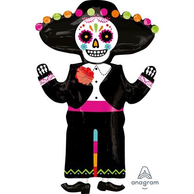 S SHAPE DAY OF THE DEAD SKELETON 5PZMC100