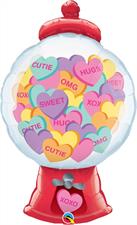 43 S/SHAPE CANDY HEARTS GUMBALL MACHINE   5PZMC50