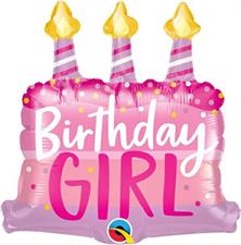 14 BIRTHDAY GIRL CAKE & CANDLES              1PZ MC100