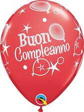 11RND ST BUON COMPLEANNO RED    1BAG=100PZ MC20