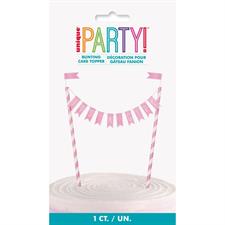 IT'S A GIRL BABY SHOWER BUNTING CAKE TOPPER PZ.  MC. 144