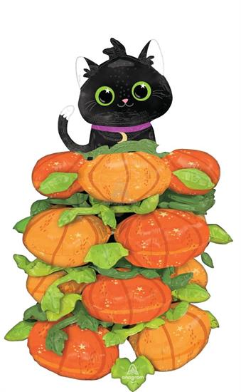 LARGE DECOR HALLOWEEN PUMPKIN STACKER 114CM     1PZMC 24