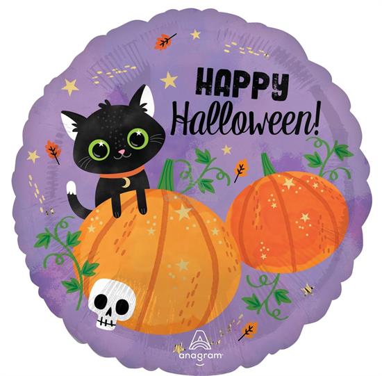 18IC HALLOWEEN CAT & PUMPKINS PZ.5    MC 100